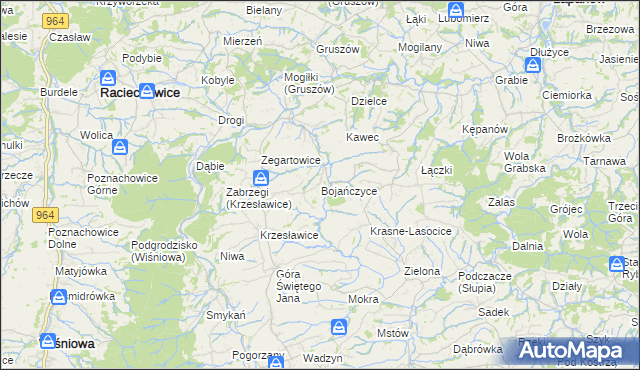mapa Bojańczyce, Bojańczyce na mapie Targeo