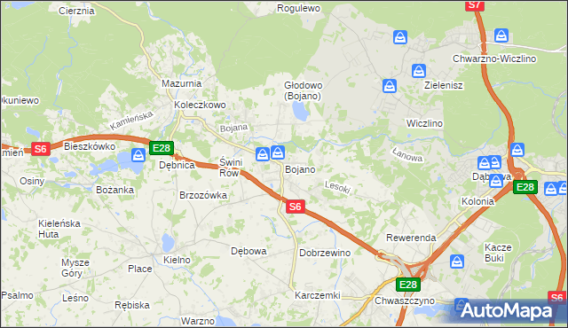 mapa Bojano, Bojano na mapie Targeo