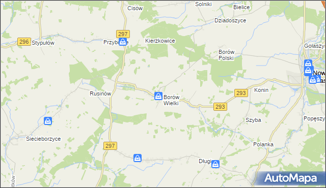 mapa Borów Wielki, Borów Wielki na mapie Targeo