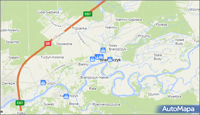 mapa Brańszczyk, Brańszczyk na mapie Targeo