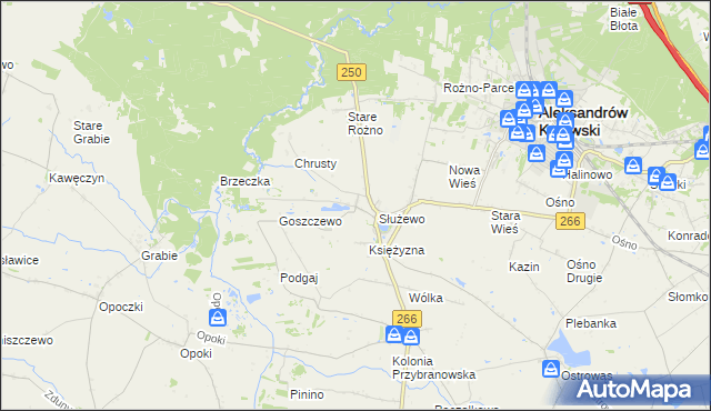 mapa Broniszewo gmina Aleksandrów Kujawski, Broniszewo gmina Aleksandrów Kujawski na mapie Targeo