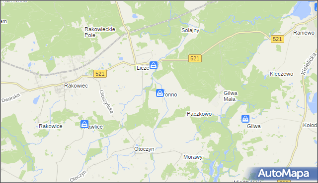 mapa Bronno gmina Kwidzyn, Bronno gmina Kwidzyn na mapie Targeo