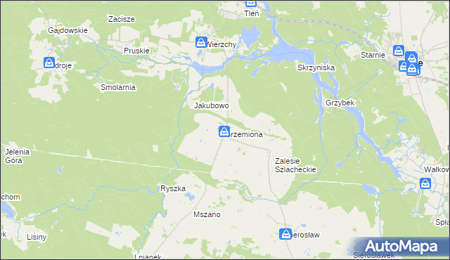 mapa Brzemiona, Brzemiona na mapie Targeo