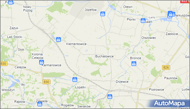 mapa Buchałowice, Buchałowice na mapie Targeo