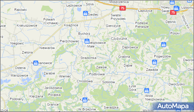 mapa Buczyna gmina Bochnia, Buczyna gmina Bochnia na mapie Targeo