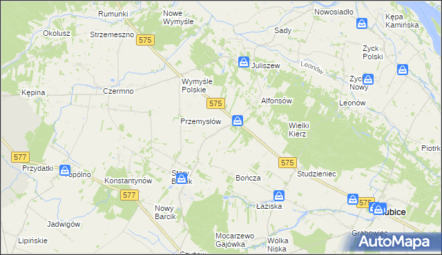 mapa Budy gmina Słubice, Budy gmina Słubice na mapie Targeo