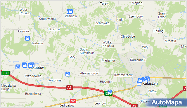 mapa Budy Przytockie, Budy Przytockie na mapie Targeo
