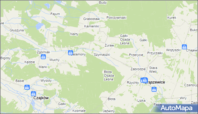 mapa Bukowskie, Bukowskie na mapie Targeo