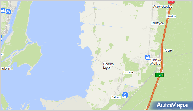 mapa Bystra gmina Goleniów, Bystra gmina Goleniów na mapie Targeo