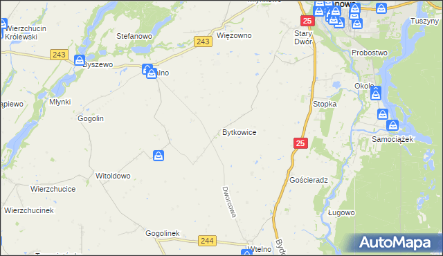 mapa Bytkowice, Bytkowice na mapie Targeo