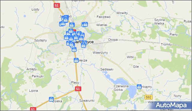 mapa Ceglarki, Ceglarki na mapie Targeo