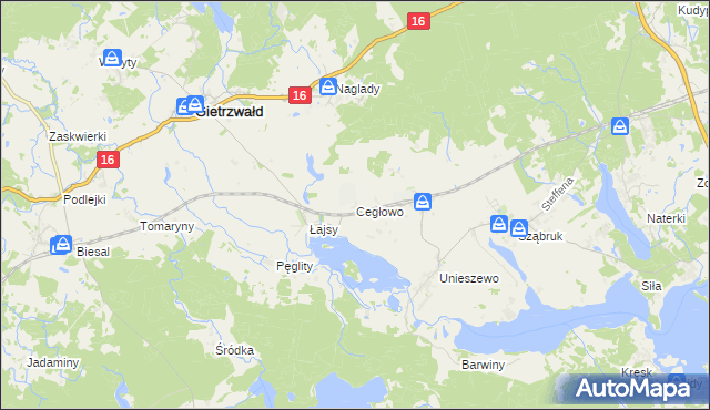 mapa Cegłowo, Cegłowo na mapie Targeo