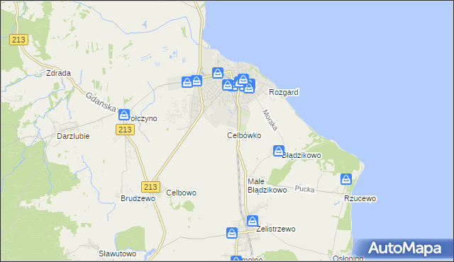 mapa Celbówko, Celbówko na mapie Targeo