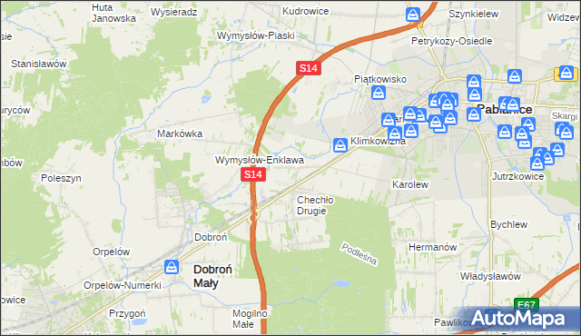 mapa Chechło Pierwsze, Chechło Pierwsze na mapie Targeo