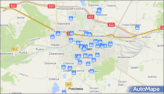 mapa Chełma, Chełm na mapie Targeo