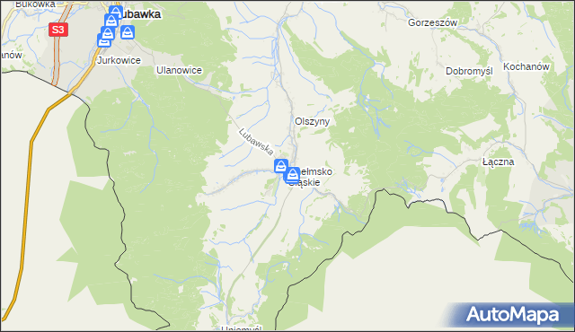 mapa Chełmsko Śląskie, Chełmsko Śląskie na mapie Targeo