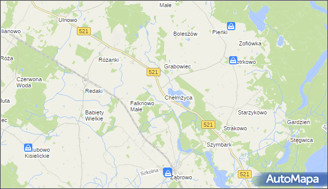 mapa Chełmżyca, Chełmżyca na mapie Targeo