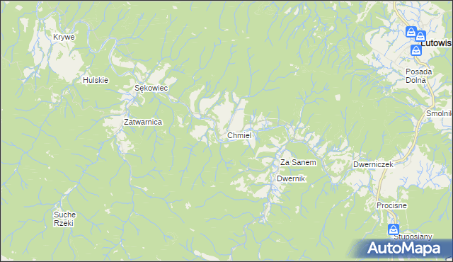 mapa Chmiel, Chmiel na mapie Targeo