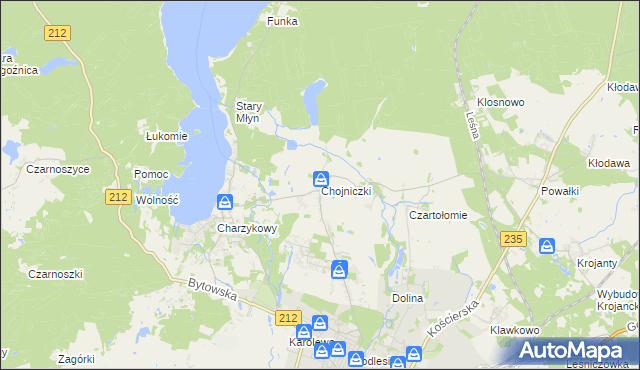 mapa Chojniczki, Chojniczki na mapie Targeo