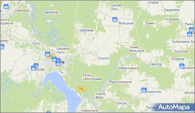 mapa Choroń, Choroń na mapie Targeo