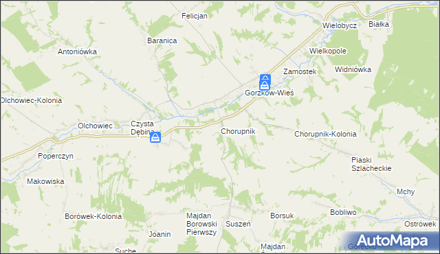 mapa Chorupnik, Chorupnik na mapie Targeo