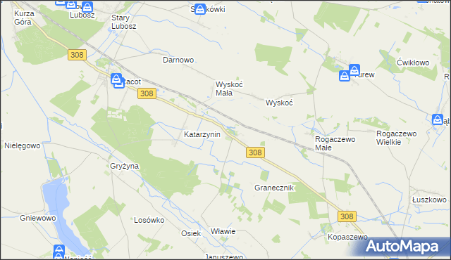 mapa Choryń, Choryń na mapie Targeo