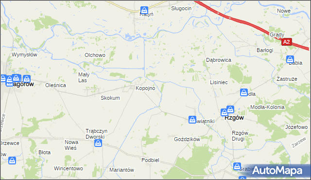 mapa Chruściki, Chruściki na mapie Targeo