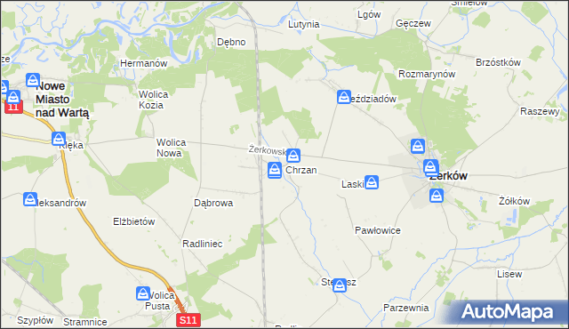 mapa Chrzan, Chrzan na mapie Targeo