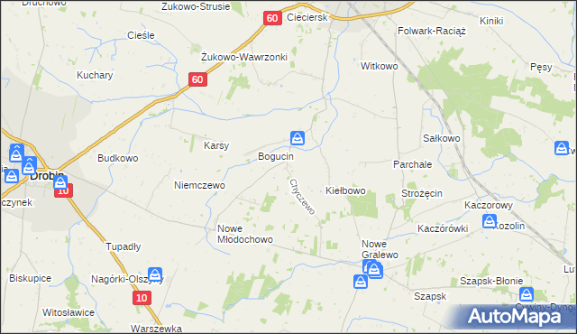 mapa Chyczewo, Chyczewo na mapie Targeo