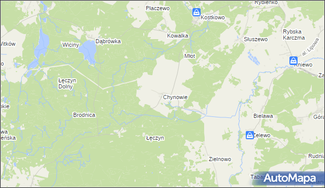 mapa Chynowie, Chynowie na mapie Targeo