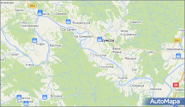 mapa Chyrzyna, Chyrzyna na mapie Targeo