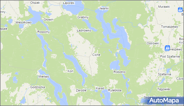 mapa Ciche gmina Zbiczno, Ciche gmina Zbiczno na mapie Targeo