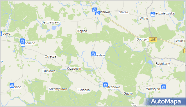 mapa Ciesław, Ciesław na mapie Targeo