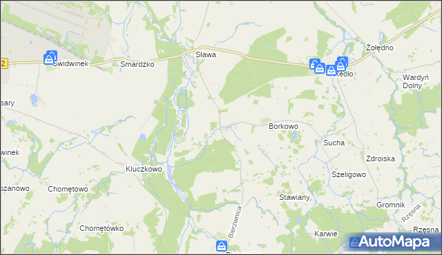 mapa Cieszeniewo, Cieszeniewo na mapie Targeo