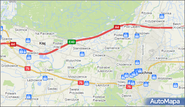 mapa Cikowice, Cikowice na mapie Targeo