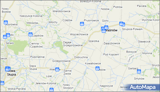 mapa Czajęcice, Czajęcice na mapie Targeo