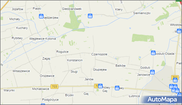 mapa Czarnopole, Czarnopole na mapie Targeo