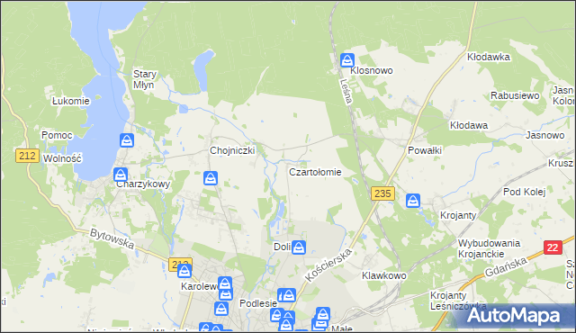 mapa Czartołomie, Czartołomie na mapie Targeo