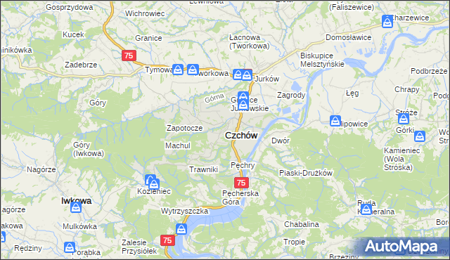 mapa Czchów, Czchów na mapie Targeo
