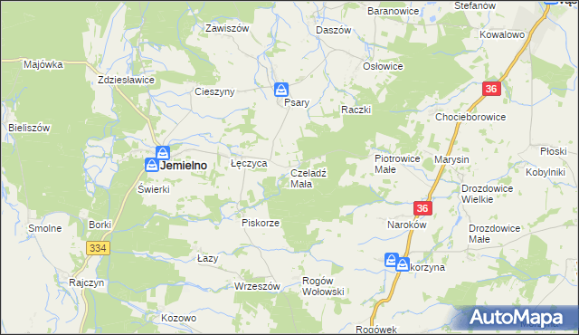 mapa Czeladź Mała, Czeladź Mała na mapie Targeo