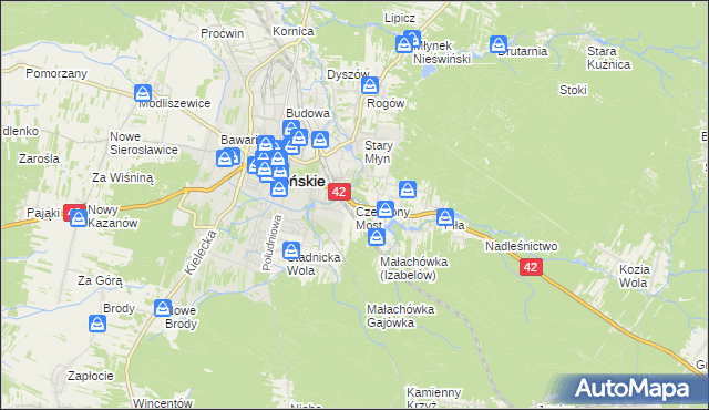 mapa Czerwony Most, Czerwony Most na mapie Targeo
