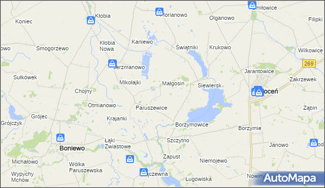mapa Czuple, Czuple na mapie Targeo