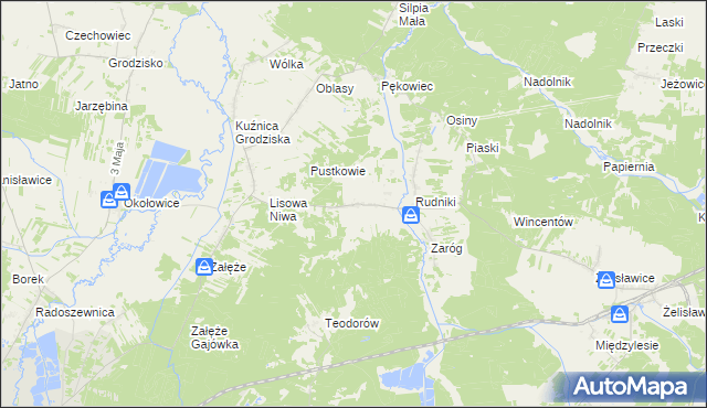 mapa Dąbrowa gmina Koniecpol, Dąbrowa gmina Koniecpol na mapie Targeo