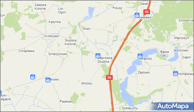 mapa Dąbrówka Słupska, Dąbrówka Słupska na mapie Targeo