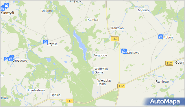 mapa Dargocice, Dargocice na mapie Targeo