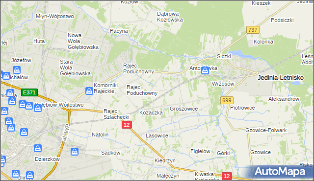 mapa Dawidów gmina Jedlnia-Letnisko, Dawidów gmina Jedlnia-Letnisko na mapie Targeo