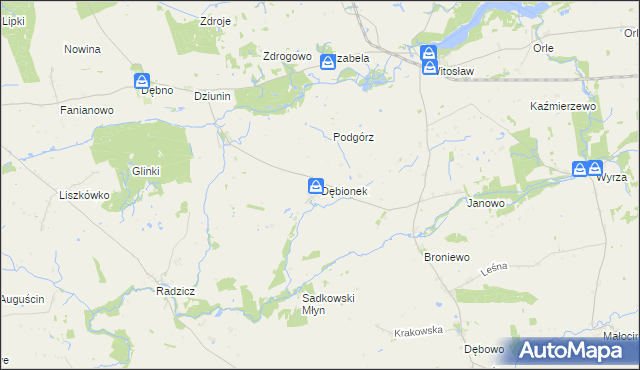 mapa Dębionek, Dębionek na mapie Targeo
