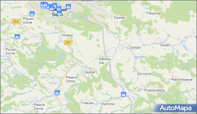 mapa Dębowy Gaj, Dębowy Gaj na mapie Targeo