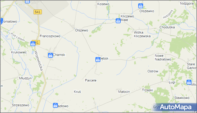 mapa Dębsk gmina Żuromin, Dębsk gmina Żuromin na mapie Targeo