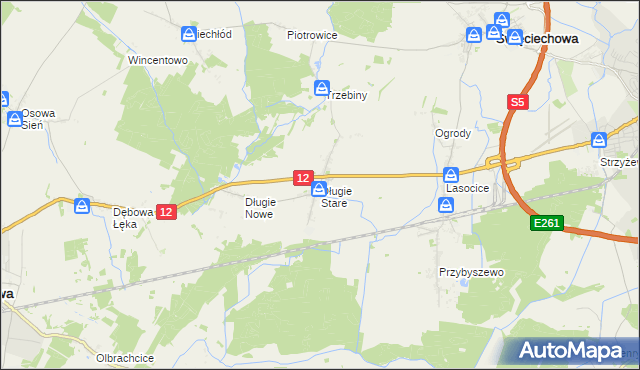 mapa Długie Stare, Długie Stare na mapie Targeo